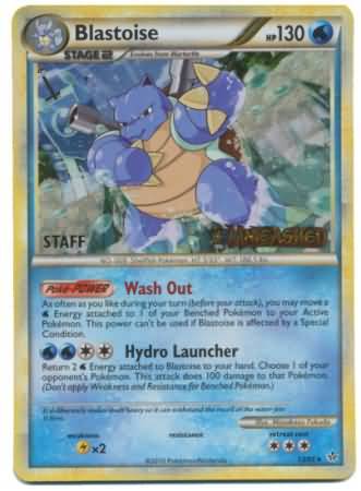 Blastoise (13/95) (Staff Prerelease Promo) [HeartGold & SoulSilver: Black Star Promos] | Dumpster Cat Games