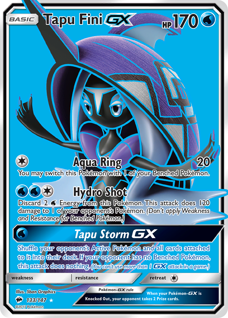 Tapu Fini GX (133/147) [Sun & Moon: Burning Shadows] | Dumpster Cat Games