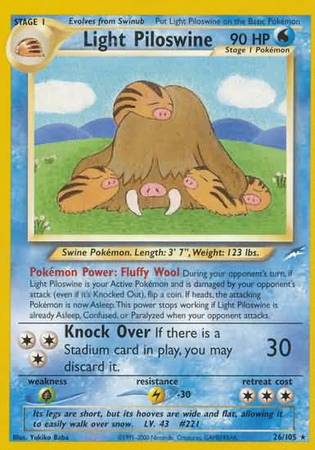 Light Piloswine (26/105) [Neo Destiny Unlimited] | Dumpster Cat Games