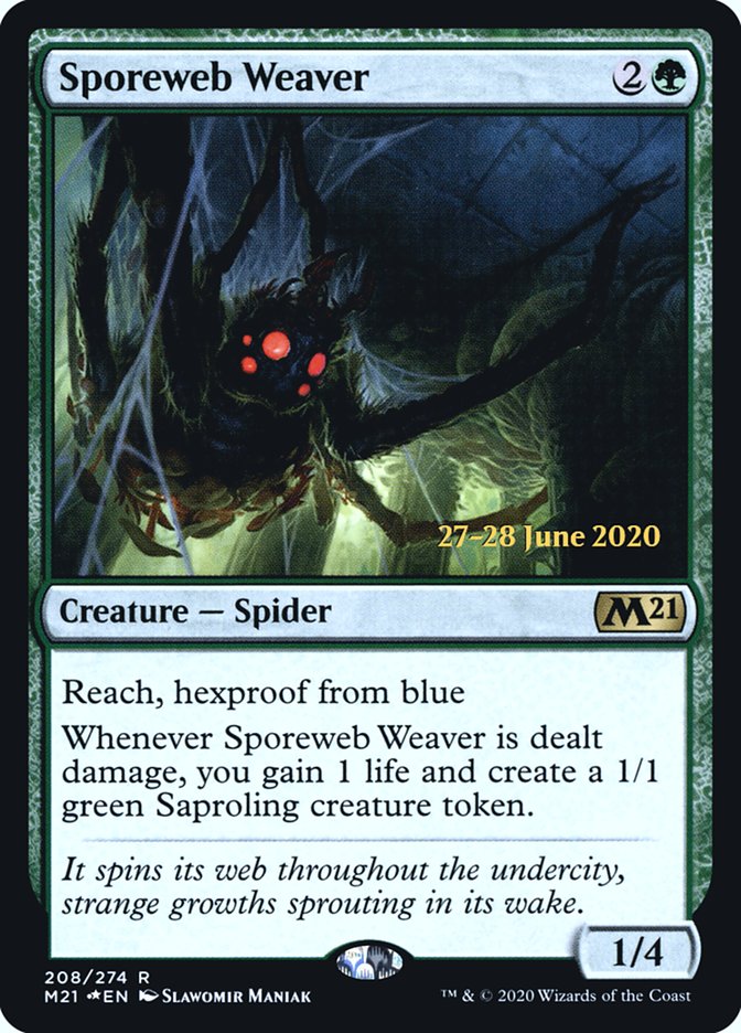 Sporeweb Weaver  [Core Set 2021 Prerelease Promos] | Dumpster Cat Games