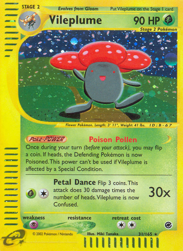 Vileplume (31/165) [Expedition: Base Set] | Dumpster Cat Games