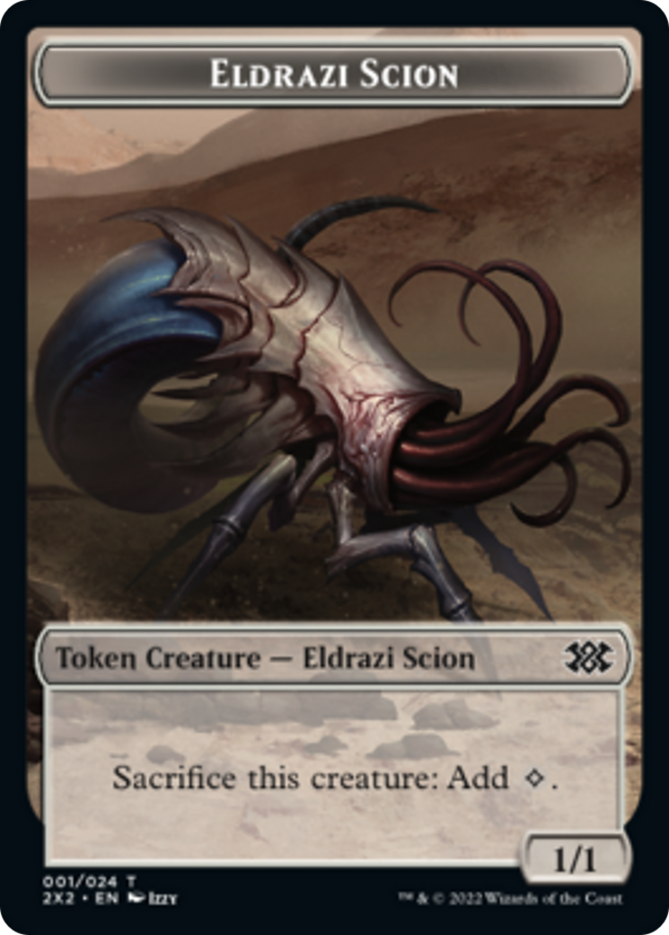 Zombie // Eldrazi Scion Double-sided Token [Double Masters 2022 Tokens] | Dumpster Cat Games