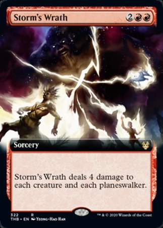 Storm's Wrath (Extended Art) [Theros Beyond Death] | Dumpster Cat Games