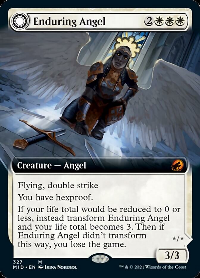 Enduring Angel // Angelic Enforcer (Extended) [Innistrad: Midnight Hunt] | Dumpster Cat Games