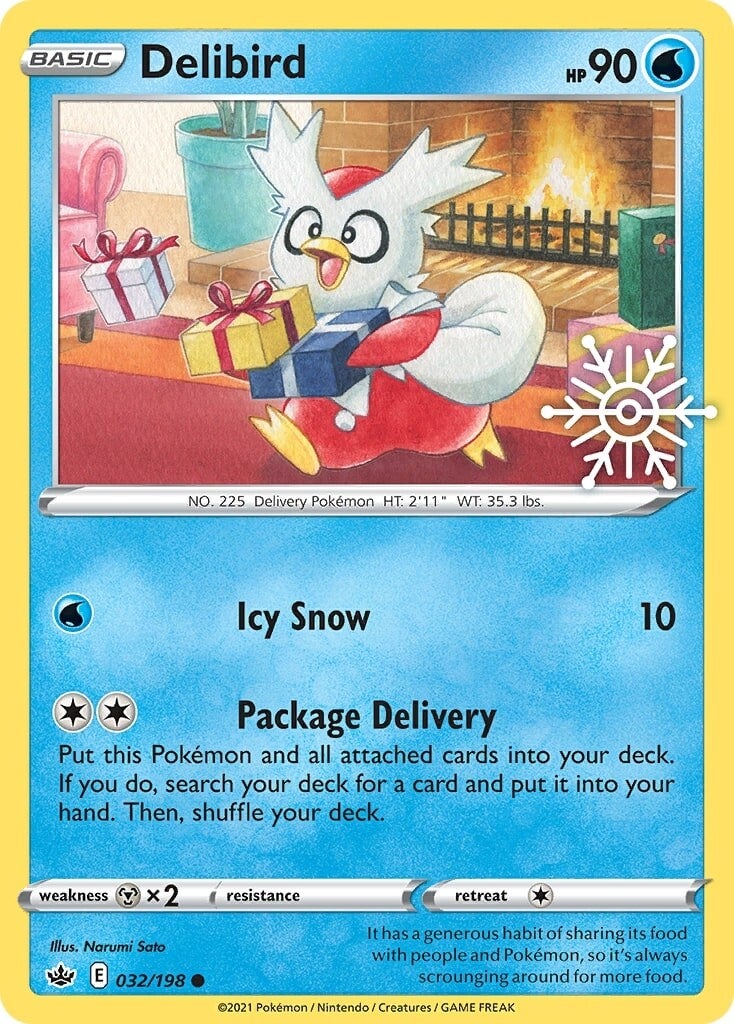 Delibird (032/198) (Holiday Calendar) [Sword & Shield: Chilling Reign] | Dumpster Cat Games