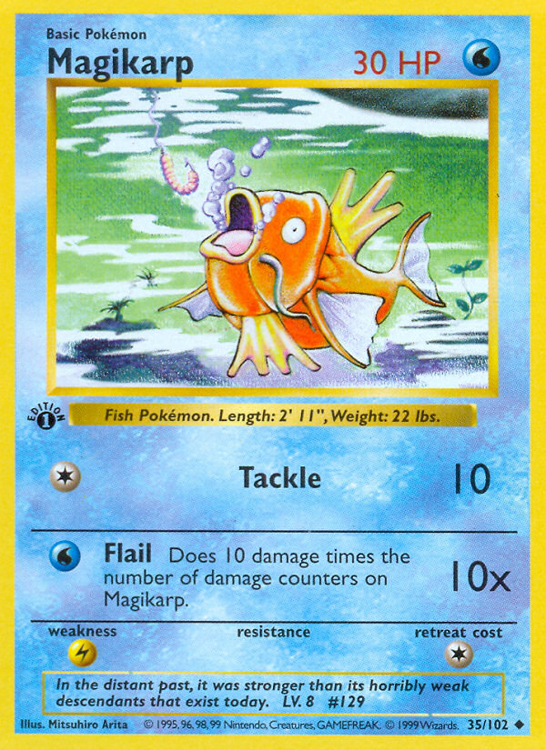 Magikarp (35/102) (Shadowless) [Base Set 1st Edition] | Dumpster Cat Games