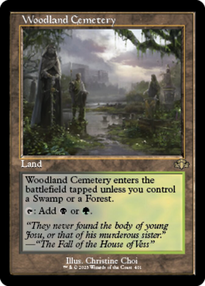 Woodland Cemetery (Retro) [Dominaria Remastered] | Dumpster Cat Games