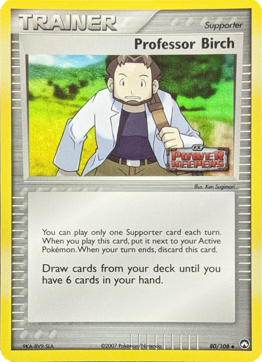 Professor Birch (80/108) (Stamped) [EX: Power Keepers] | Dumpster Cat Games