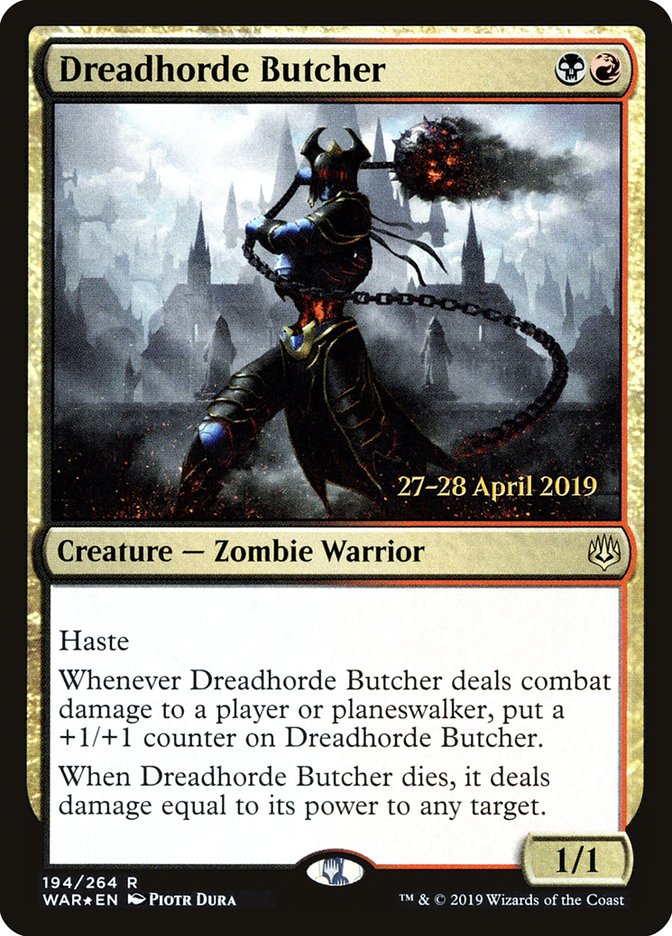 Dreadhorde Butcher  [War of the Spark Prerelease Promos] | Dumpster Cat Games