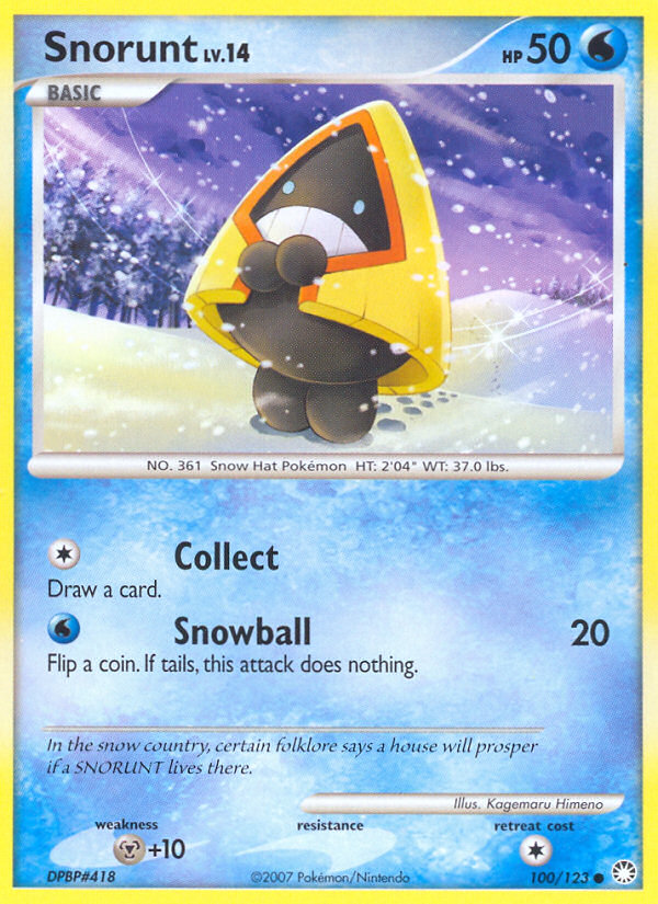 Snorunt (100/123) [Diamond & Pearl: Mysterious Treasures] | Dumpster Cat Games