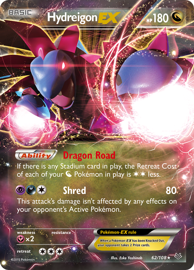 Hydreigon EX (62/108) [XY: Roaring Skies] | Dumpster Cat Games