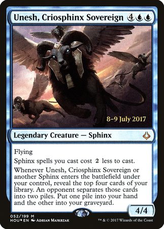 Unesh, Criosphinx Sovereign [Hour of Devastation Promos] | Dumpster Cat Games