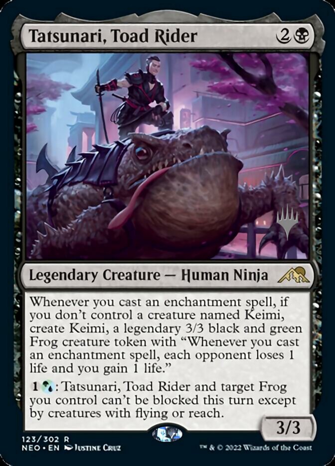 Tatsunari, Toad Rider (Promo Pack) [Kamigawa: Neon Dynasty Promos] | Dumpster Cat Games