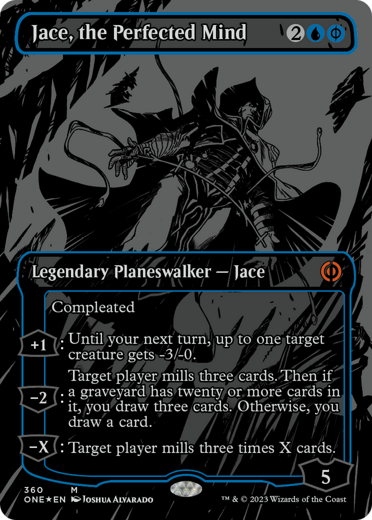 Jace, the Perfected Mind (Oil Slick Raised Foil) [Phyrexia: All Will Be One] | Dumpster Cat Games