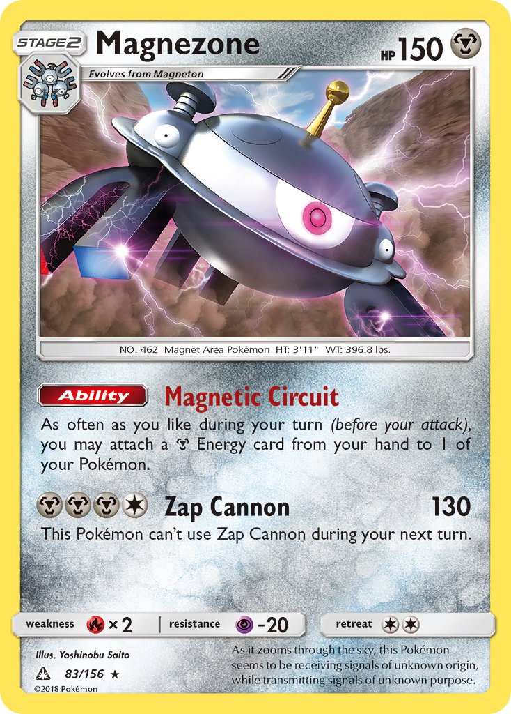 Magnezone (83/156) (Prerelease Kit Exclusive) (Theme Deck Exclusive) [Sun & Moon: Ultra Prism] | Dumpster Cat Games