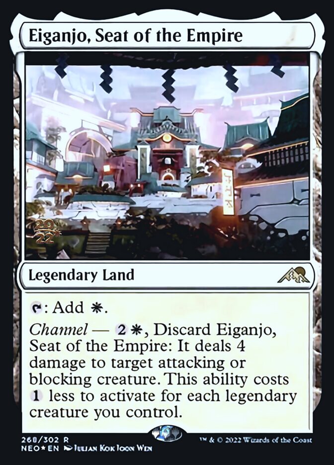 Eiganjo, Seat of the Empire [Kamigawa: Neon Dynasty Prerelease Promos] | Dumpster Cat Games