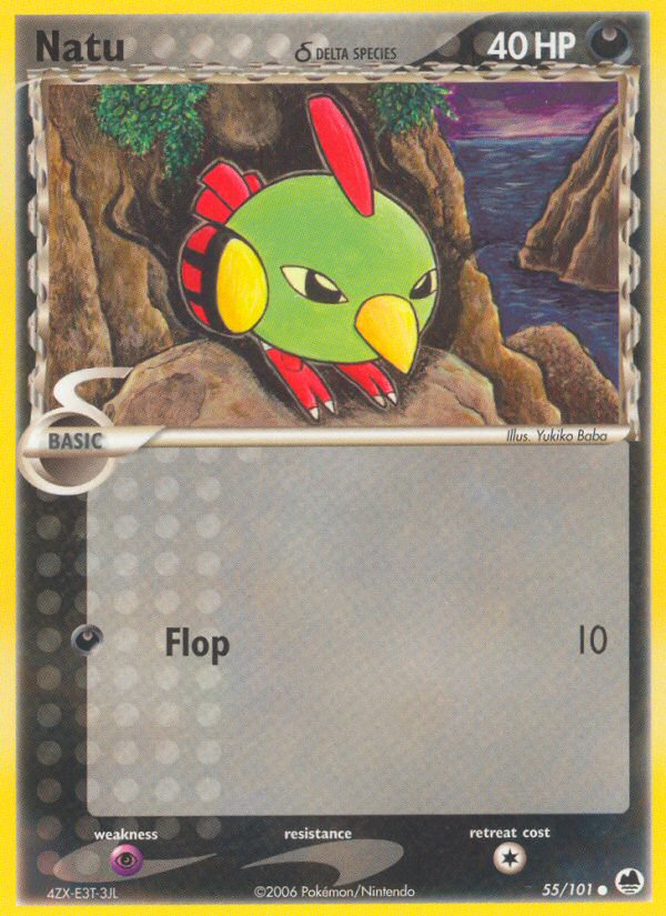 Natu (55/101) (Delta Species) [EX: Dragon Frontiers] | Dumpster Cat Games