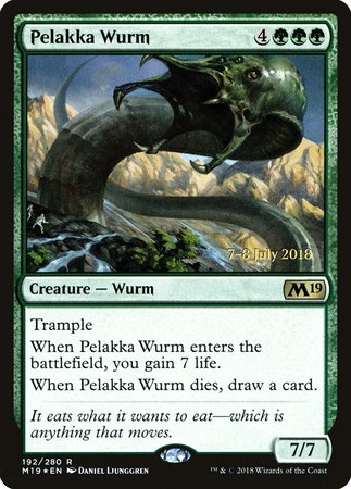 Pelakka Wurm [Core Set 2019 Promos] | Dumpster Cat Games