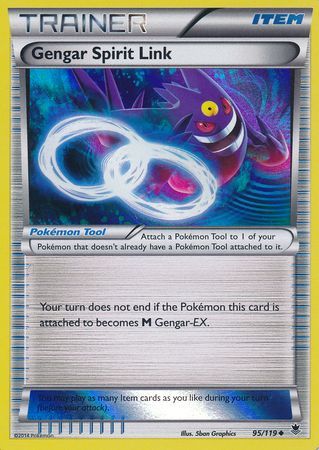 Gengar Spirit Link (95/119) (Alternate Holo Gamestop Exclusive) [XY: Phantom Forces] | Dumpster Cat Games