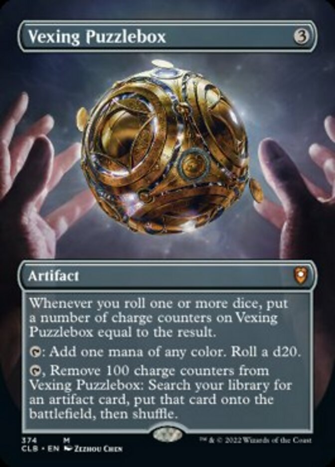 Vexing Puzzlebox (Borderless Alternate Art) [Commander Legends: Battle for Baldur's Gate] | Dumpster Cat Games