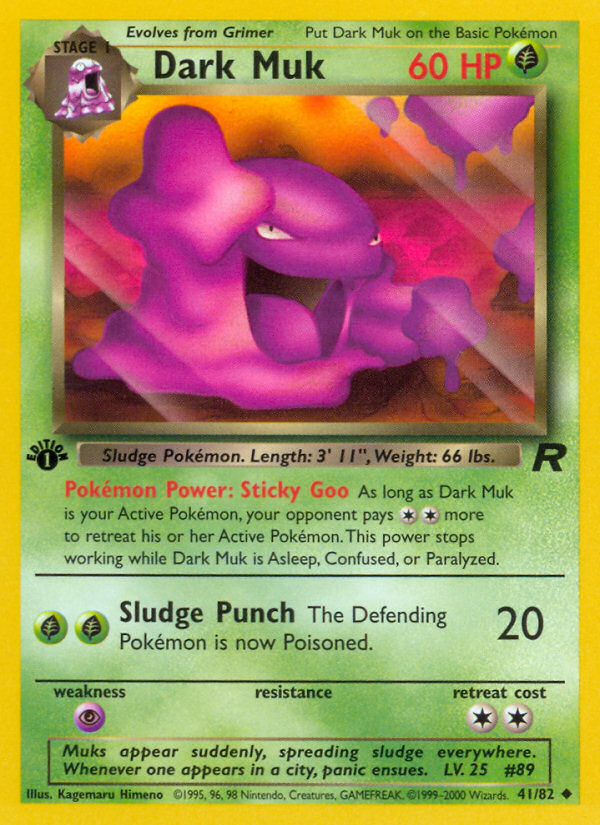 Dark Muk (41/82) [Team Rocket 1st Edition] | Dumpster Cat Games