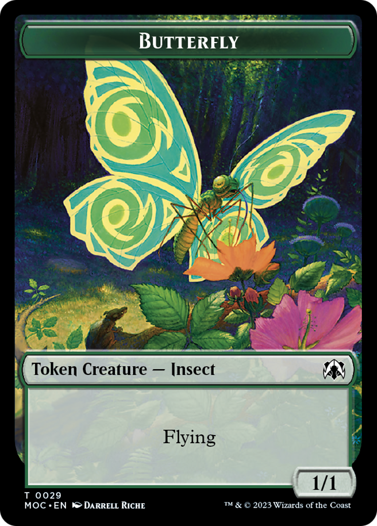 Butterfly // City's Blessing Double-Sided Token [March of the Machine Commander Tokens] | Dumpster Cat Games