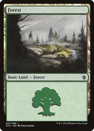 Forest (267) [Khans of Tarkir] | Dumpster Cat Games