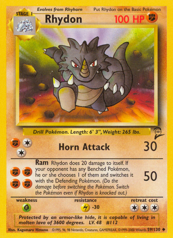 Rhydon (59/130) [Base Set 2] | Dumpster Cat Games