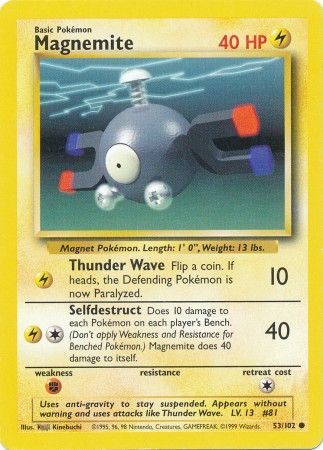 Magnemite (53/102) [Base Set Unlimited] | Dumpster Cat Games