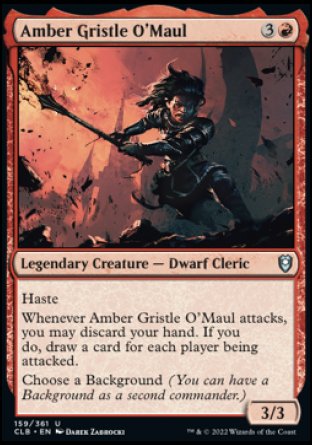 Amber Gristle O'Maul [Commander Legends: Battle for Baldur's Gate] | Dumpster Cat Games