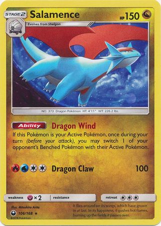 Salamence (106/168) (Cosmos Holo) [Sun & Moon: Celestial Storm] | Dumpster Cat Games