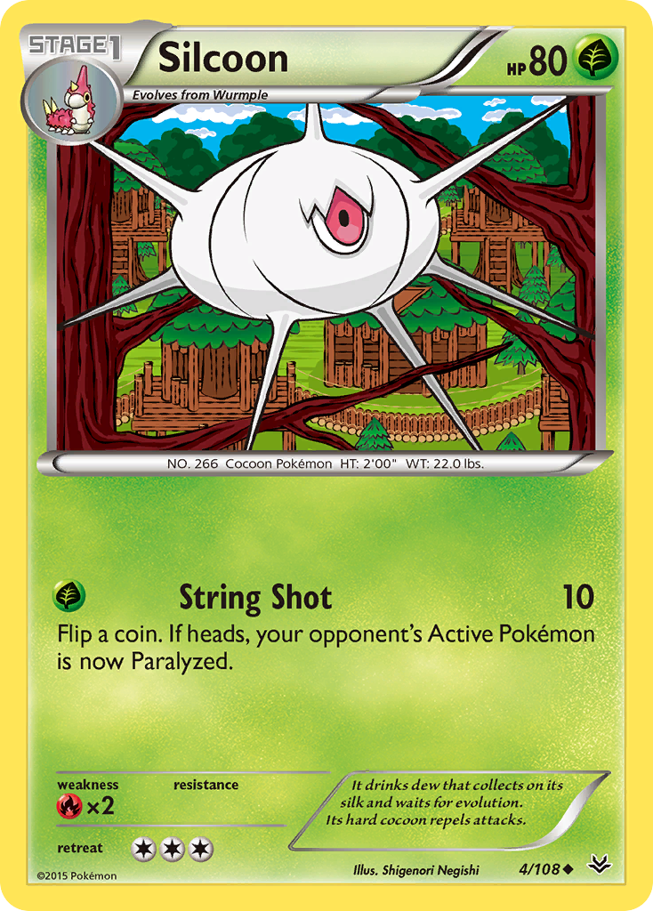 Silcoon (4/108) [XY: Roaring Skies] | Dumpster Cat Games