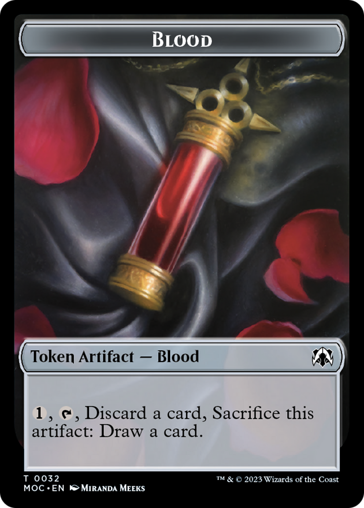 Blood // Shapeshifter Double-Sided Token [March of the Machine Commander Tokens] | Dumpster Cat Games