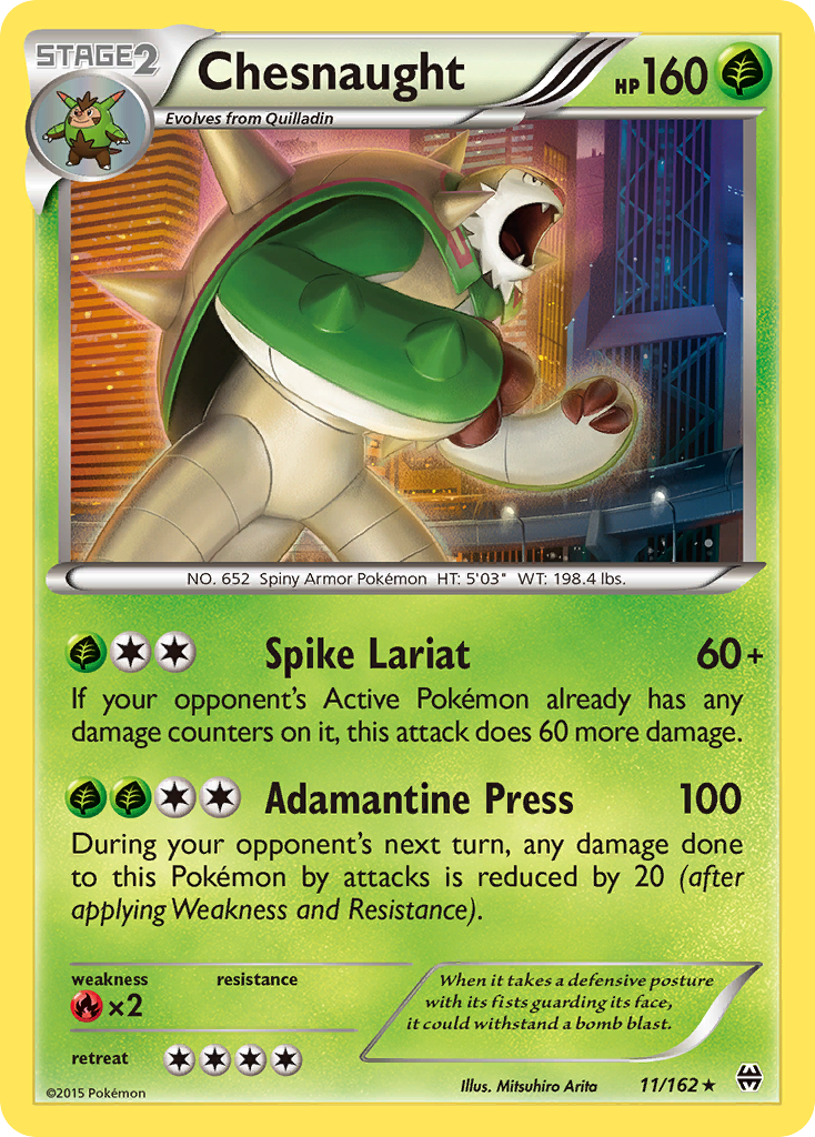 Chesnaught (11/162) [XY: BREAKthrough] | Dumpster Cat Games