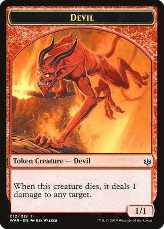 Devil Token [War of the Spark Tokens] | Dumpster Cat Games