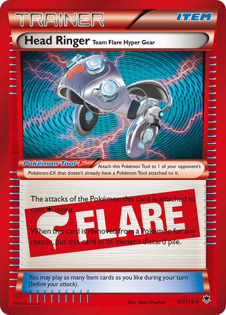 Head Ringer Team Flare Hyper Gear (97/119) [XY: Phantom Forces] | Dumpster Cat Games