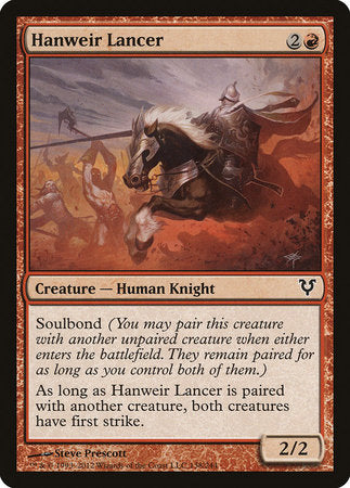 Hanweir Lancer [Avacyn Restored] | Dumpster Cat Games