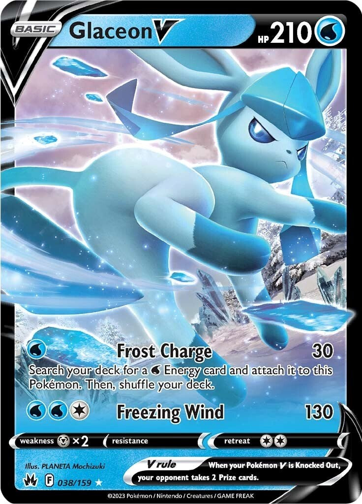 Glaceon V (038/159) [Sword & Shield: Crown Zenith] | Dumpster Cat Games