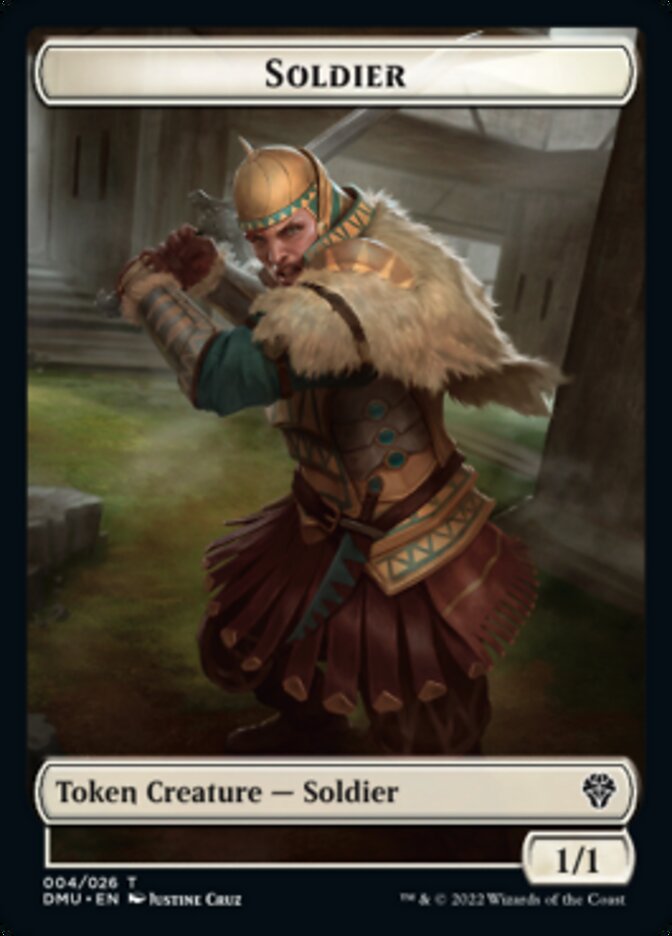 Soldier // Beast Double-sided Token [Dominaria United Tokens] | Dumpster Cat Games