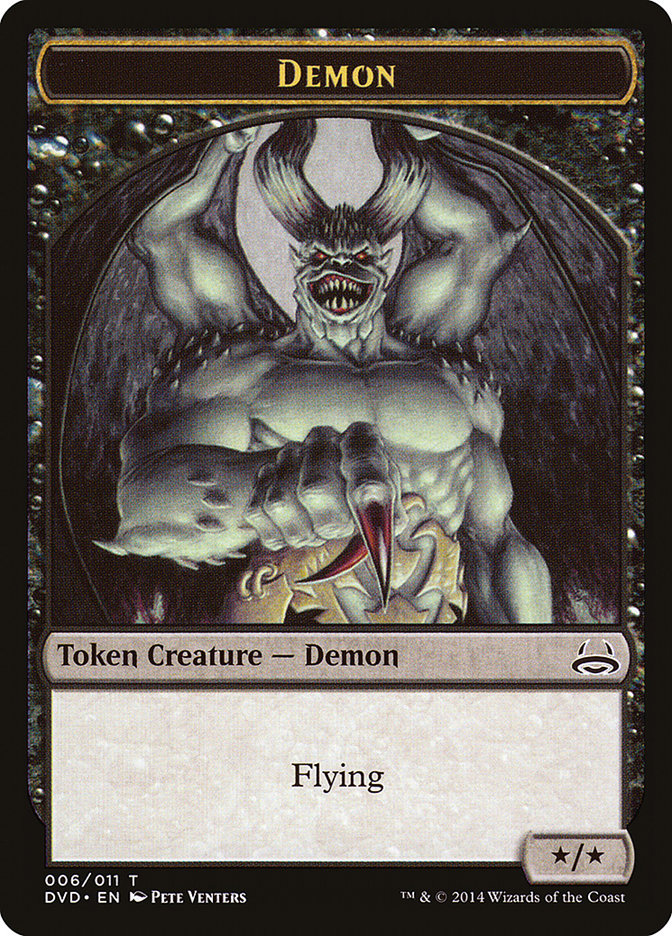 Demon Token (Divine vs. Demonic) [Duel Decks Anthology Tokens] | Dumpster Cat Games