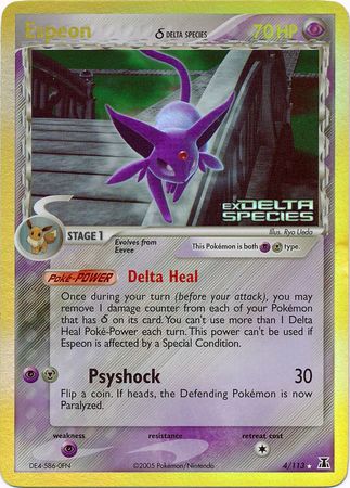 Espeon (4/113) (Delta Species) (Stamped) [EX: Delta Species] | Dumpster Cat Games