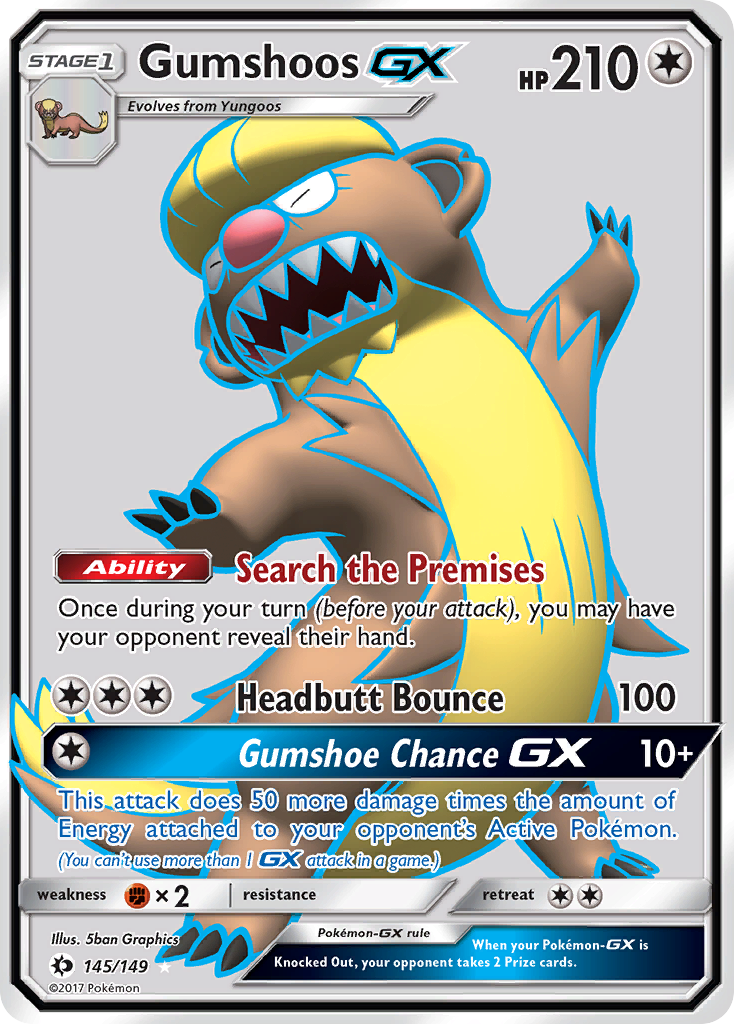 Gumshoos GX (145/149) [Sun & Moon: Base Set] | Dumpster Cat Games