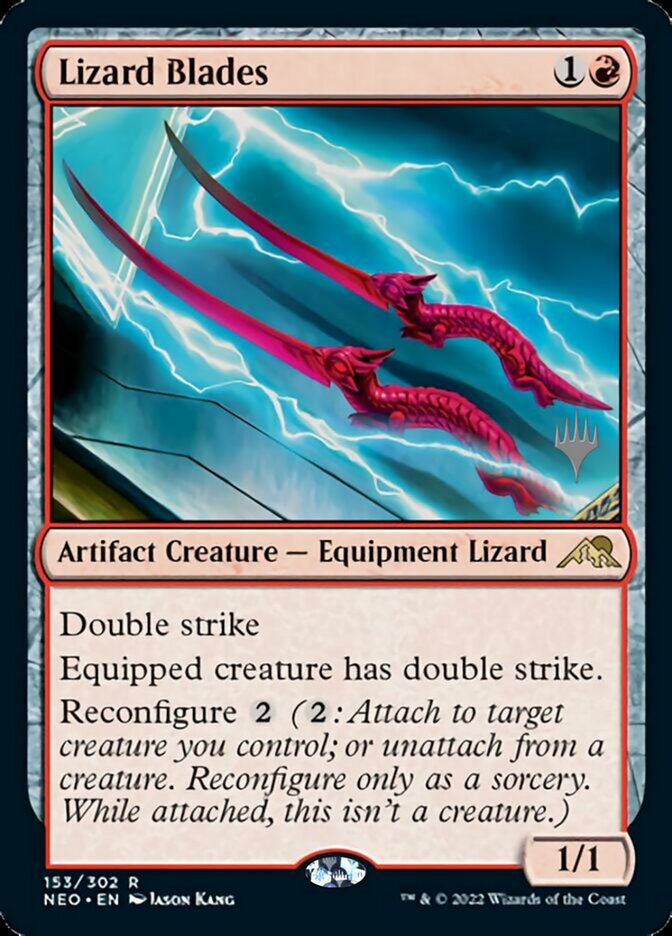 Lizard Blades (Promo Pack) [Kamigawa: Neon Dynasty Promos] | Dumpster Cat Games