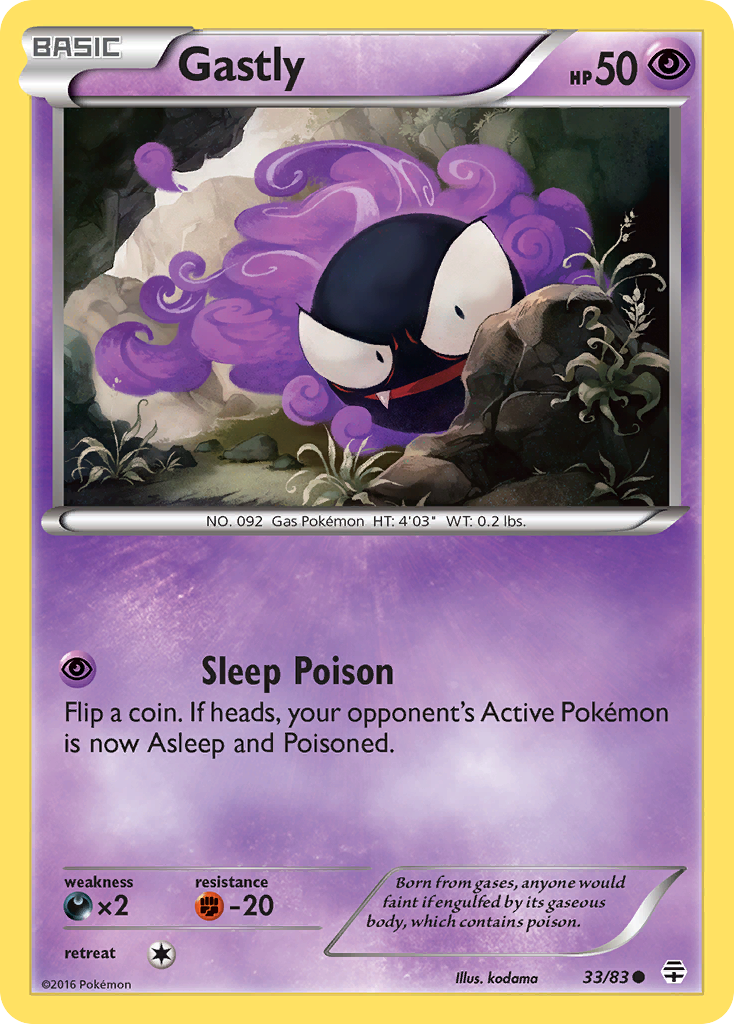 Gastly (33/83) [XY: Generations] | Dumpster Cat Games