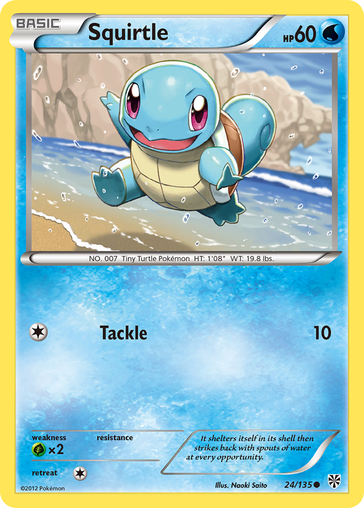 Squirtle (24/135) [Black & White: Plasma Storm] | Dumpster Cat Games