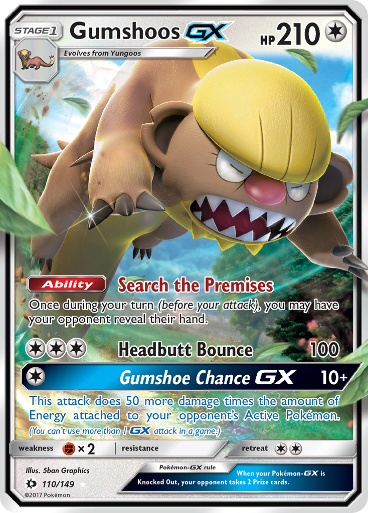 Gumshoos GX (110/149) [Sun & Moon: Base Set] | Dumpster Cat Games