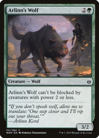 Arlinn's Wolf [War of the Spark] | Dumpster Cat Games