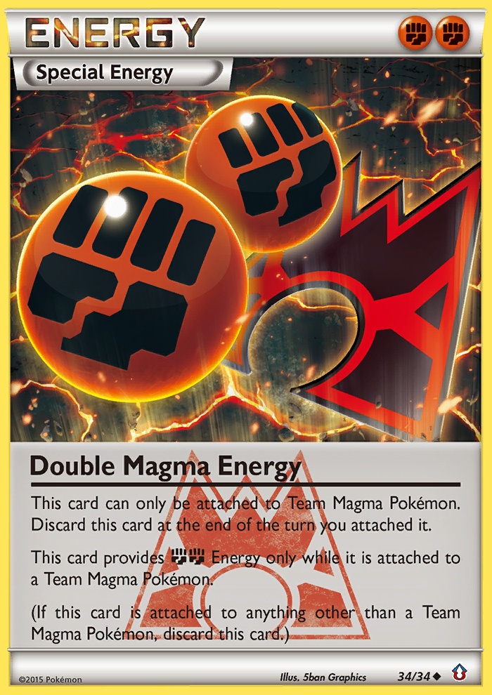 Double Magma Energy (34/34) [XY: Double Crisis] | Dumpster Cat Games