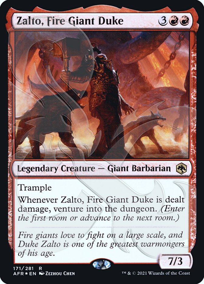 Zalto, Fire Giant Duke (Ampersand Promo) [Dungeons & Dragons: Adventures in the Forgotten Realms Promos] | Dumpster Cat Games