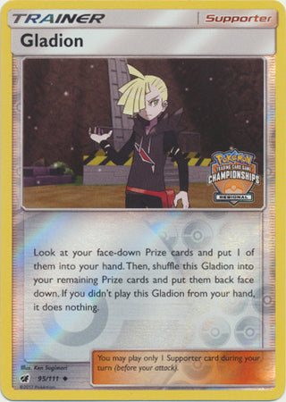 Gladion (95/111) (Regional Championship Promo) [Sun & Moon: Crimson Invasion] | Dumpster Cat Games